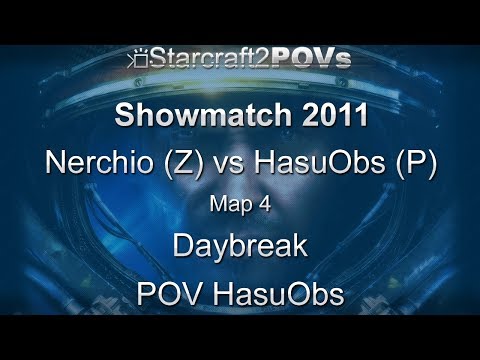 SC2 WoL - Nerchio vs HasuObs - Showmatch 2011 - Map 2 - Daybreak - HasuObs