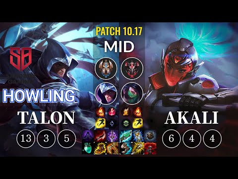 SB Howling Talon vs Akali Mid - KR Patch 10.17