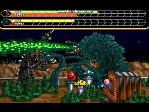 Godzilla Daikaiju Battle Royale Megalon vs Biollante