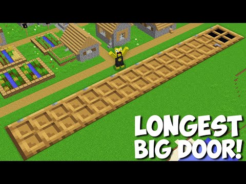 I found THE LONGEST BIGGEST DOOR in Minecraft ! WHAT IS BEHIND THIS DOOR ?