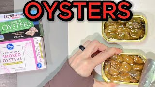 Crown Prince vs Kroger canned smoked oysters!