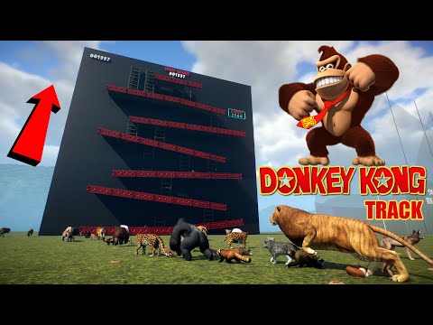 Animals Escape Race in Planet Zoo Kong included Lion, Bear, Cheetah, Monkeys, Big Cats and Gorilla