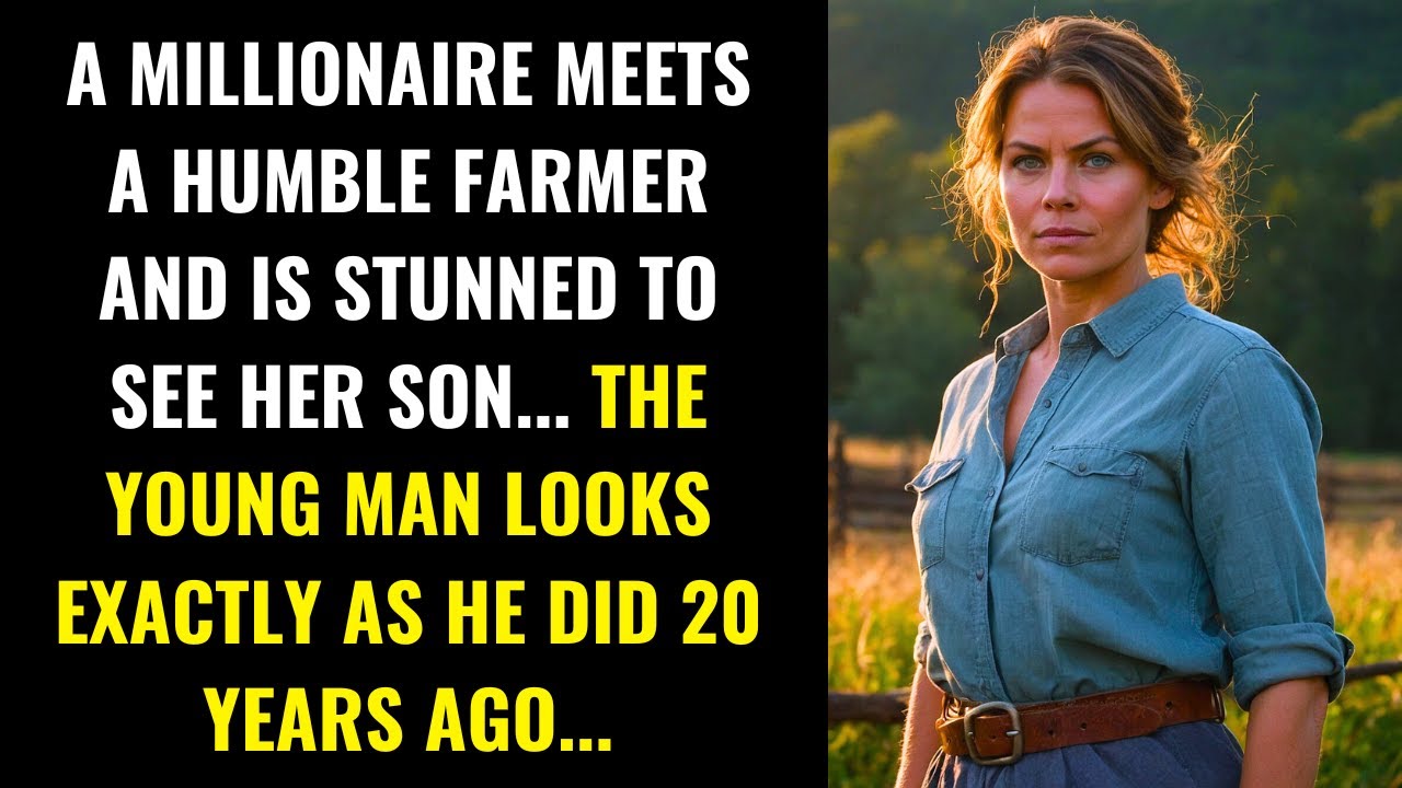 A MILLIONAIRE MEETS A HUMBLE FARMER AND IS STUNNED TO SEE HER SON... THE YOUNG MAN LOOKS EXACTLY...