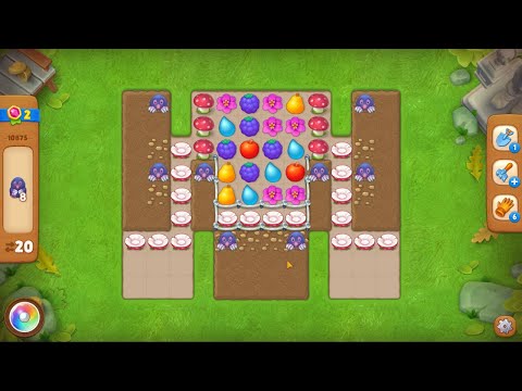 Gardenscapes level 10875 No Boosters Gameplay