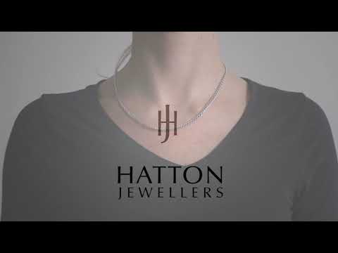 9ct White Gold italian Made Bevelled Curb Chain - 3.75mm  - 16" - 28"