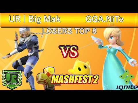 Mashfest 2 Singles  LOSERS TOP 8 - UR | Big Mak (Sheik) vs GGA.NiTe (Rosalina)