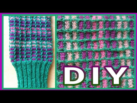 Knitting a checkerboard pattern / Sock pattern • DIY * Julebuergerfee