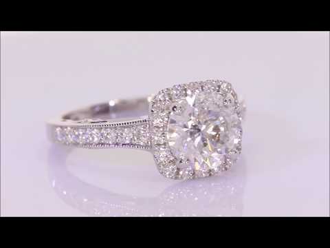 2.67 ctw Diamond Engagement Ring - Round Cut E SI2 | BigDiamondsUSA