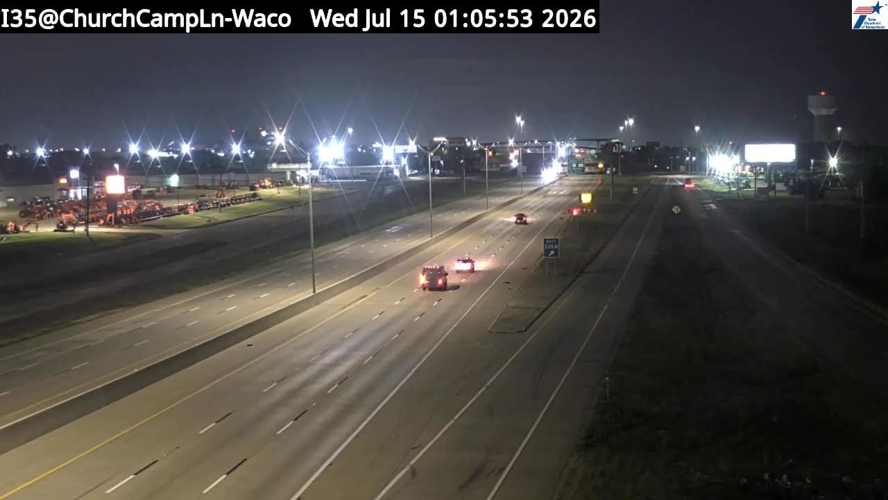 Live webcam view of I-35 & Church Camp Lane Cam, Waco