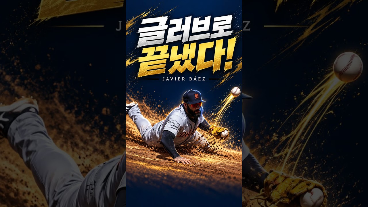 손으로 안 던지고 아웃 두 개?! ⚾ 바에스의 마법 같은 글러브 토스 #mlb #호수비 #수비하이라이트 #야구쇼츠