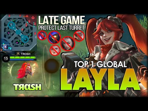 Protect Last Turret! Impossible Comeback? тяαsн Top 1 Global Layla - Mobile Legends: Bang Bang