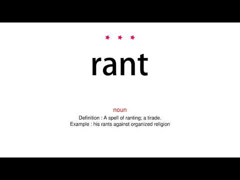How to pronounce rant - Vocab Today