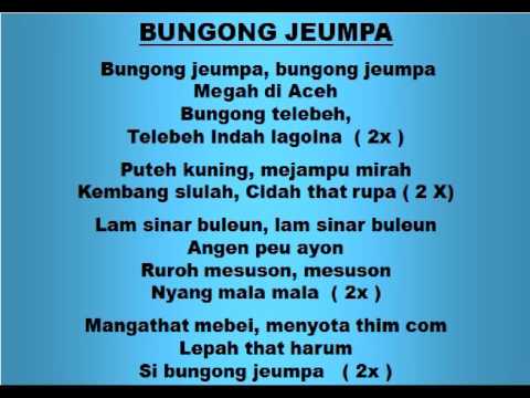 Lirik Lagu Bungong Jeumpa Dan Not Angkanya - Koleksi Not Angka