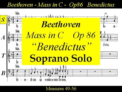 Beethoven - Op86 - Mass in C Major - 5 Benedictus - Soprano Solo