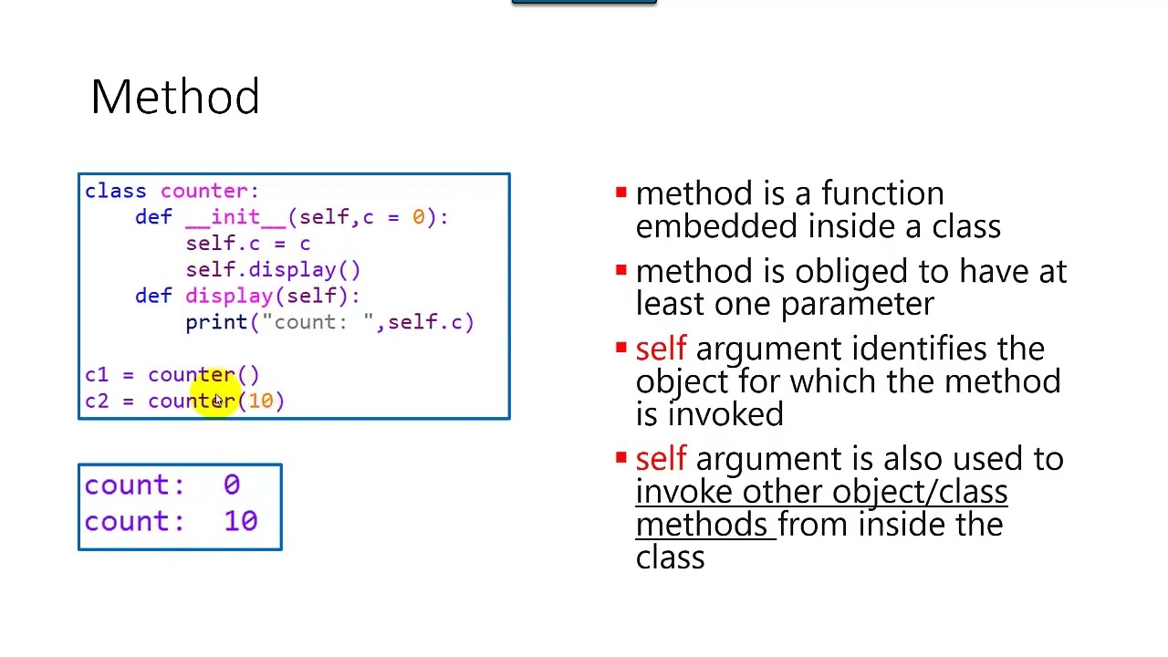 More on Methods  | Learning OOP using Python 🐍