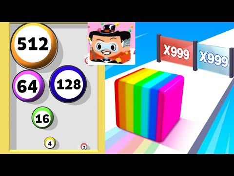 Jelly Race Number / Jelly Run 2048 / Surround and Merge / Ball 2048 Gameplay iOS Android Satisfying