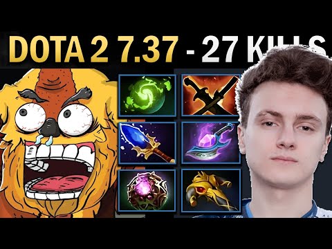 Earthshaker Gameplay Miracle with 27 Kills and Octarine - Dota 7.37