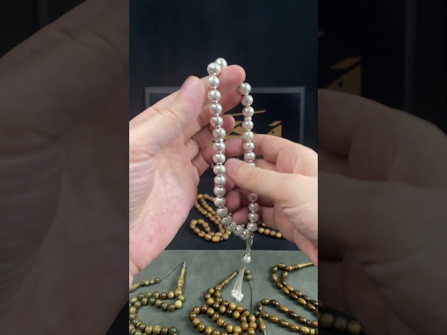 سبحة فضة عيار 925 , بوزن 51جرام