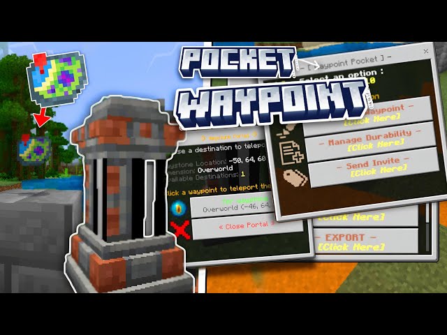 Pocket Waypoint addon v1 1.21.130 UPDATE Minecraft Mod