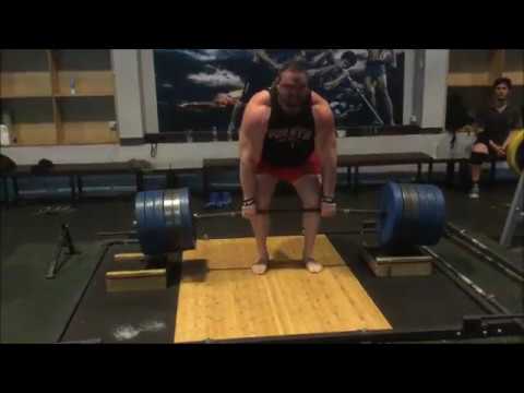 805lbs 4" Speed Block Pull! (2nd Deadlift Workout in 18 Months)