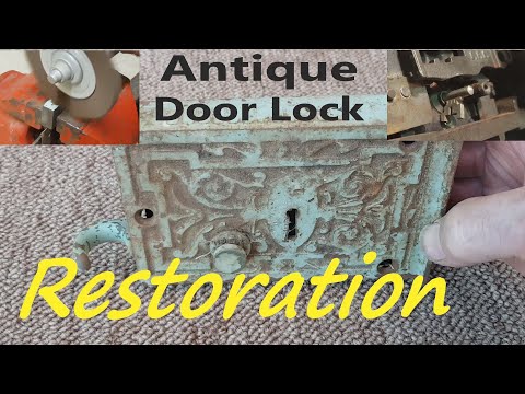 Antique cast iron door lock restoration without destroying its character! And making a key to suit!