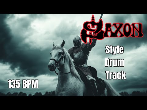 Saxon Style Drum Backing Track | 135 BPM | Heavy Metal Drum Groove