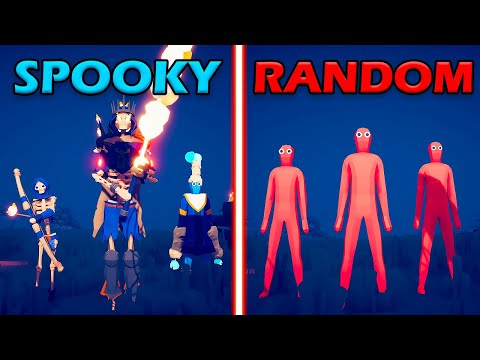 RANDOM UNITS TEAM vs MEGA SPOOKY TEAM - Totally Accurate Battle Simulator | TABS