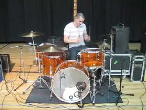 drum solo - soundchecking the amber acrylics
