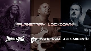 I love that phrasing at  how he quotes the melody so well（00:00:55 - 00:01:30） - Bumblefoot's "Planetary Lockdown" jam w/Marco Sfogli and Alex Argento