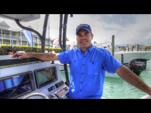 Captain Tom Rowland using new lowrance products when fishing
