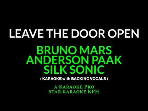 Bruno Mars, Anderson Paak and Silk Sonic - Leave The Door Open ( KARAOKE with BACKING VOCALS )