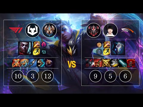 T1 Oner Ekko vs HLE Haru Kindred Jungle - KR Challenger Patch 10.10