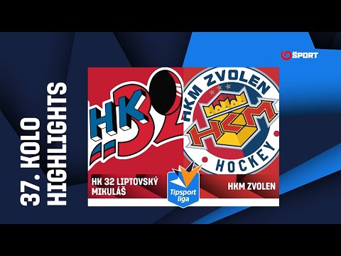 37. kolo: HK 32 Liptovský Mikuláš - HKM Zvolen 2:3 pp (0:1, 1:0, 1:1 - 0:1)