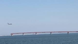 京浜島つばさ公園　羽田空港着陸動画