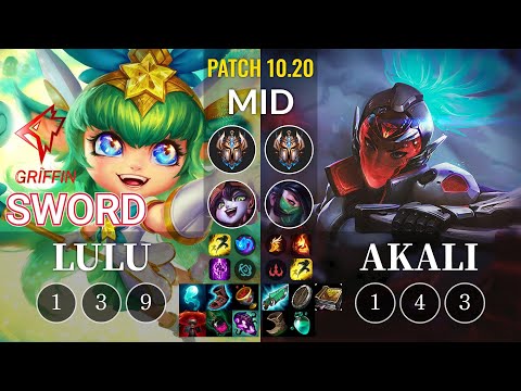 GRF Sword Lulu vs Akali Mid - KR Patch 10.20