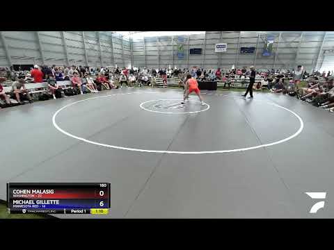 160 Lbs Placement Matches (8 Team) - Cohen Malasig, Washington Vs Michael Gillette, Minnesota Red