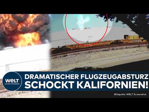 KATASTROPHE IN KALIFORNIEN: Flugzeug stürzt auf Lagerhalle – Zwei Tote, 18 Verletzte!