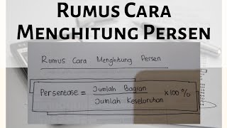 Rumus Cara Menghitung Persen