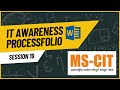 MS-CIT - Processfolio - Session 19
