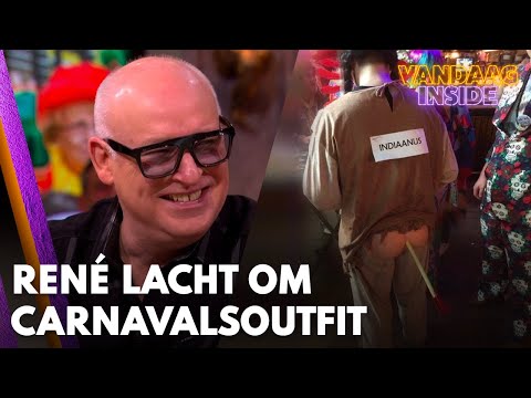 René lacht om carnavalsoutfit: 'Indiaanus!' | VANDAAG INSIDE