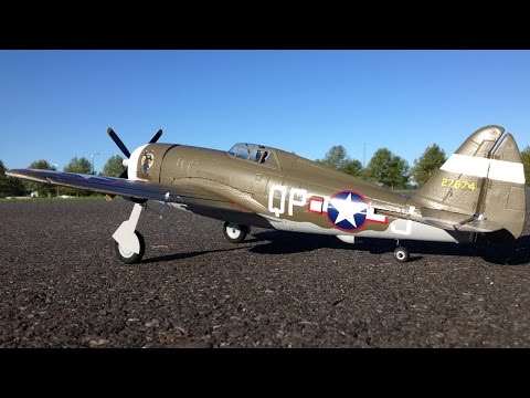 Maiden Flight Only - 2S BL E-flite UMX P-47 Thunderbolt WWII Warbird RC Plane