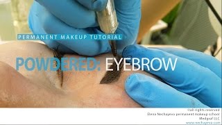 Permanent makeup tutorial: powdered eyebrows / Уроки татуажа - пудровые брови