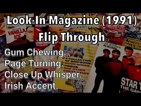 ASMR Flipping Through LOOK-IN Magazine (UK) / Male / Irish Accent / Page Turning / Gum  / Whisper