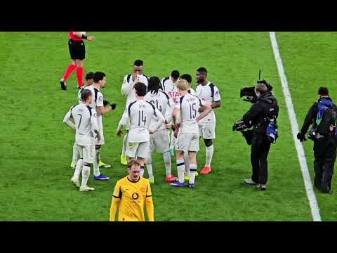 HALF-TIME: Tottenham 2-0 Borussia Dortmund: The Players Applauded Off Down the Tunnel at the Break
