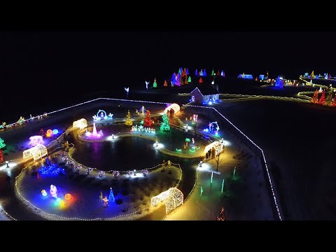 Rondele Ranch Holiday Lights - Night Drone
