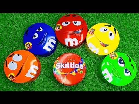 Satisfying Video | Super Unpacking M&M'S Chocolate Candy From Glossy Colorful Containers ASMR
