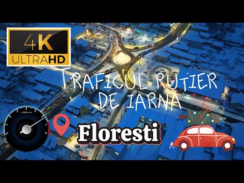 Trafic rutier de iarna -  Floresti
