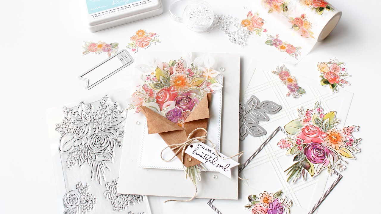 Pinkfresh Studio washi-teippi Joyful Bouquet