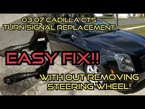 03-07 Cadillac CTS turn signal High beam remove and replace Without removing the steering wheel