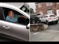 Shocking Moment Woman Rams Boyfriend S Range Rover In Furious Street Row